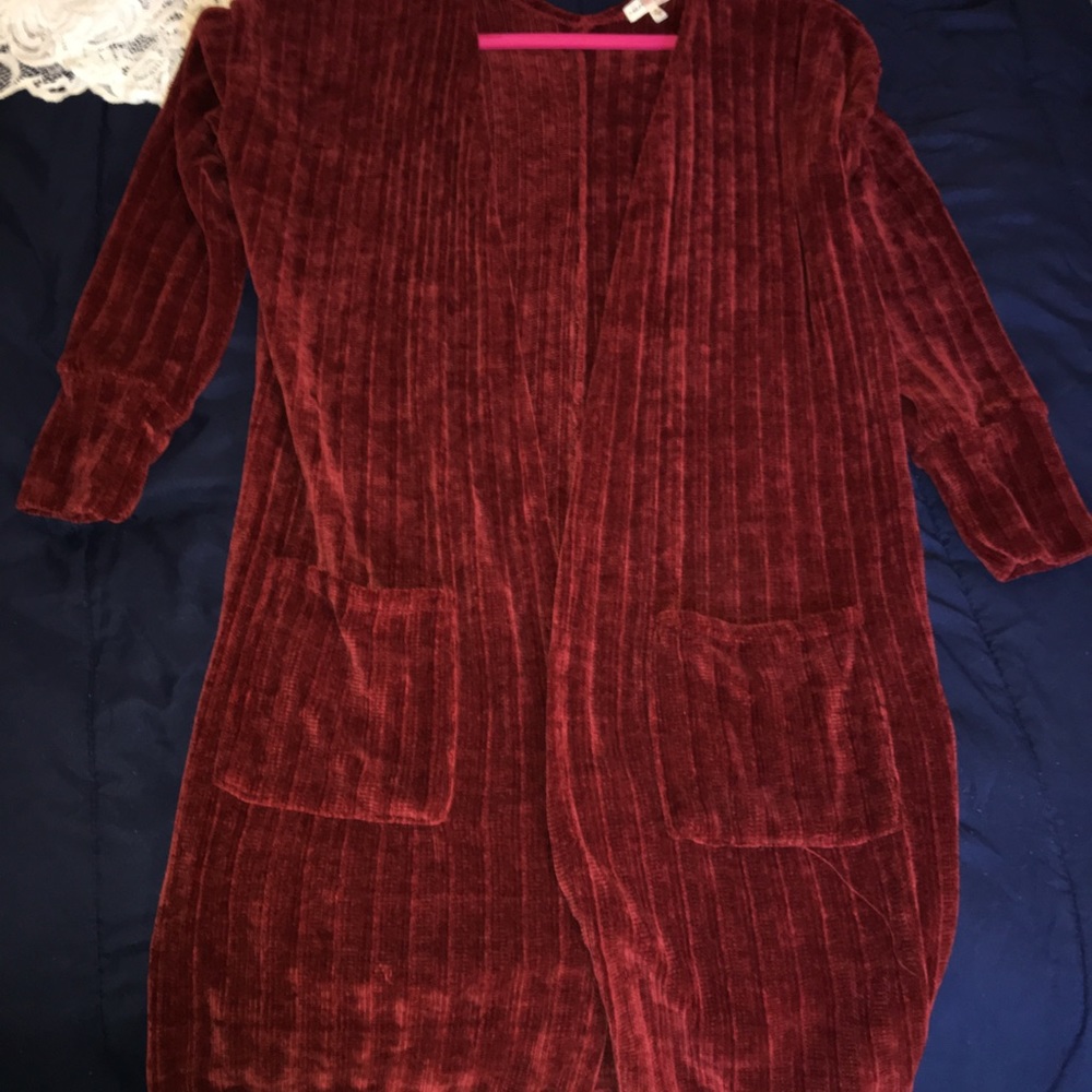 Burgundy Cardigan